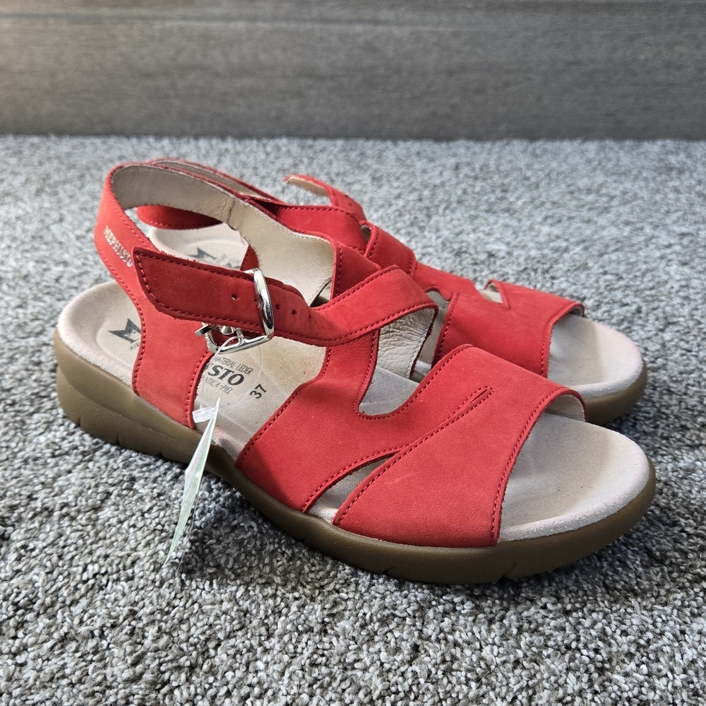 Mephisto Eva Scarlet Women's Red Sandals NEW size EU 37 (US 6.5-7)